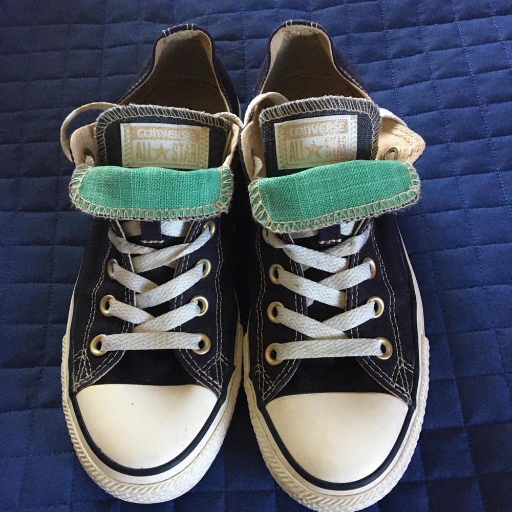 Converse, multi-color tongue sneakers